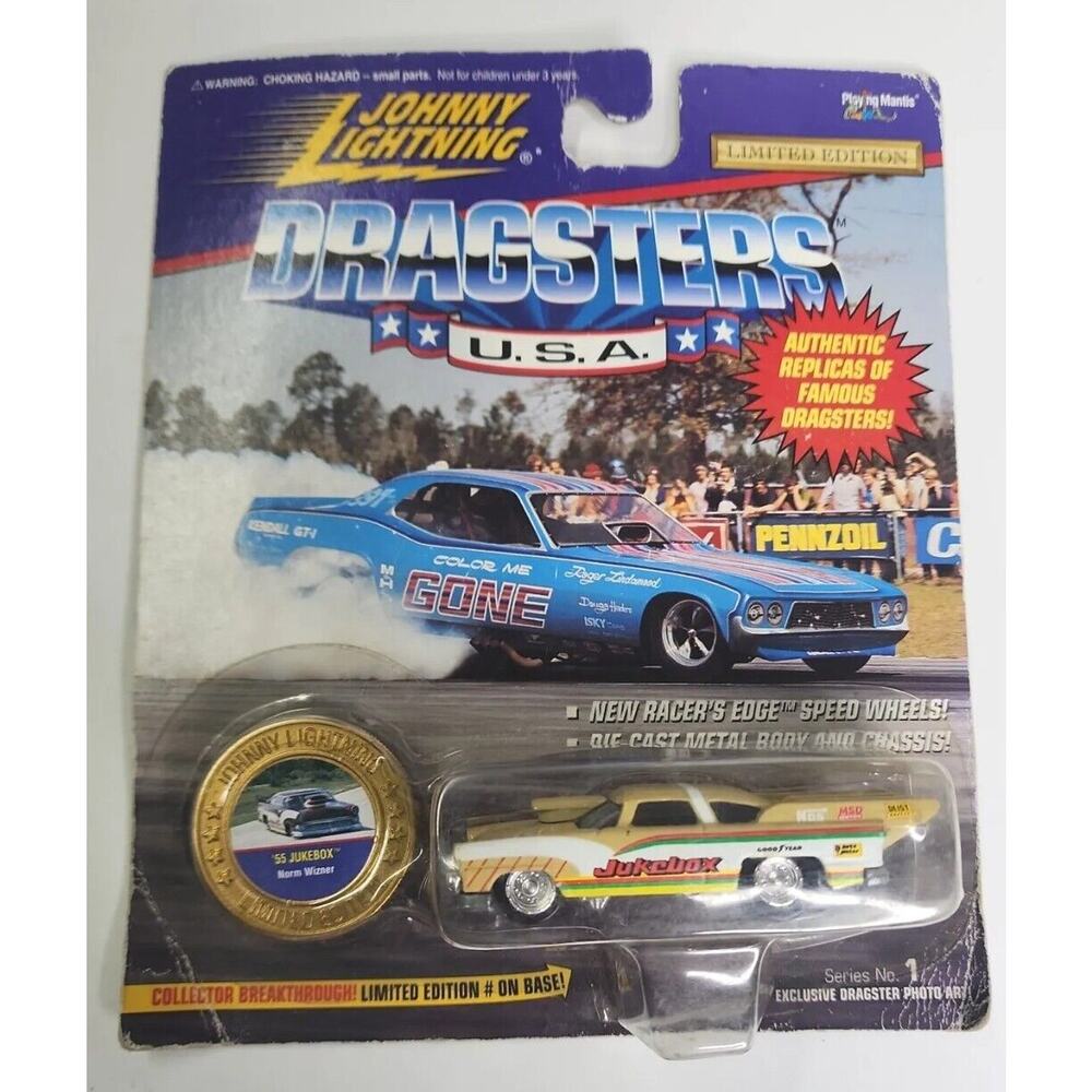 1995 Johnny Lightning Dragsters USA 1955 Jukebox Norm Wizner Tan HW20